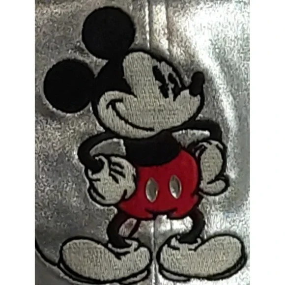 Disney Parks Mickey Mouse Silver baseball hat w/ 2 jewels on red shorts - Picture 3 of 8